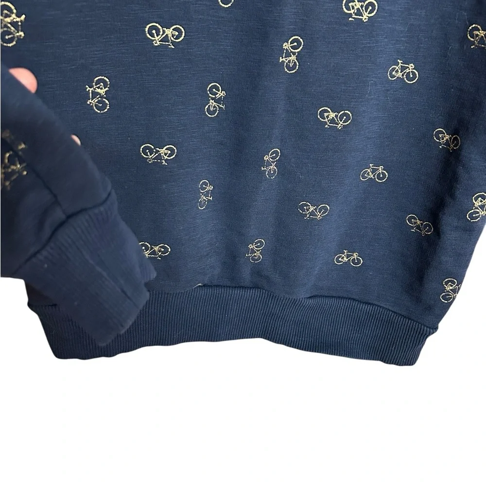 BRUGGE Novelty Bicycle Funky Sweatshirt Blue Size XS - Picture 4 of 8